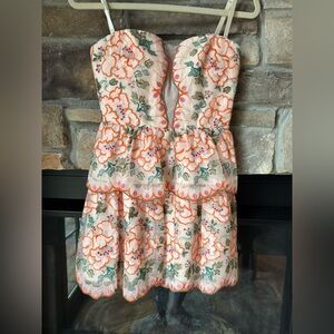 Floral Embroidered Sleeveless Dress